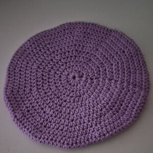 Purple Crochet Beret